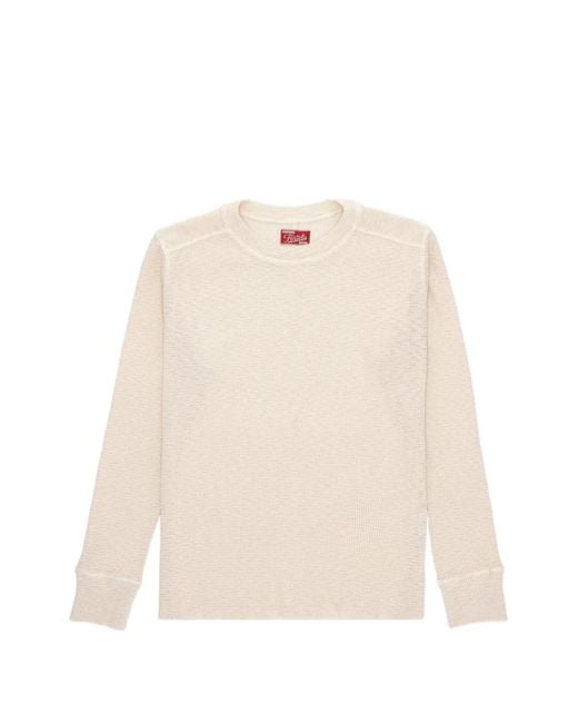 Fortela Natural Geremia Waffle Ribbed Sweater for men