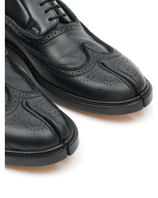Maison Margiela Black Tabi Monster Leather Brogues for men