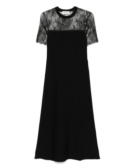 Sonia Rykiel Black Midikleid Aus Spitze