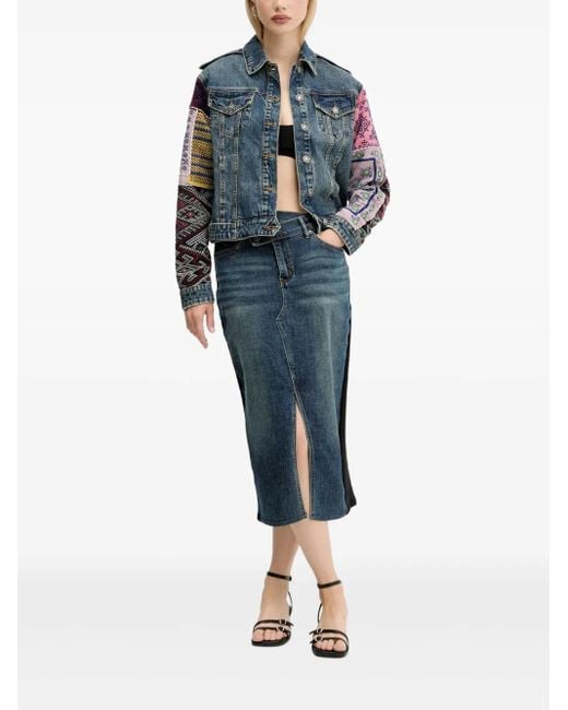Desigual Blue Button Denim Jacket