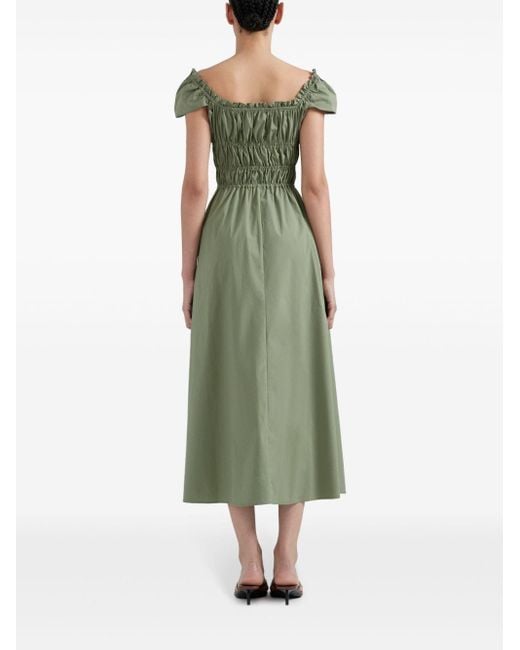 Altuzarra Green Lily Cotton Midi Dress