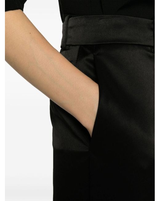 Pantalones rectos con cierre oculto Lanvin de color Black