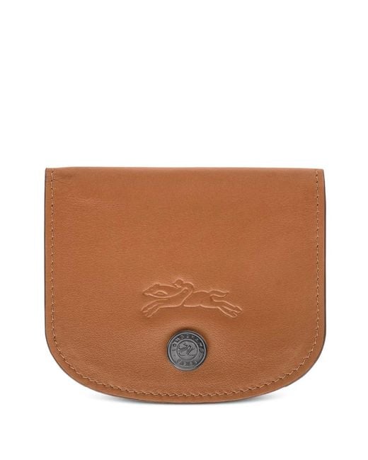 Longchamp Brown Le Pliage Xtra Leather Card Holder