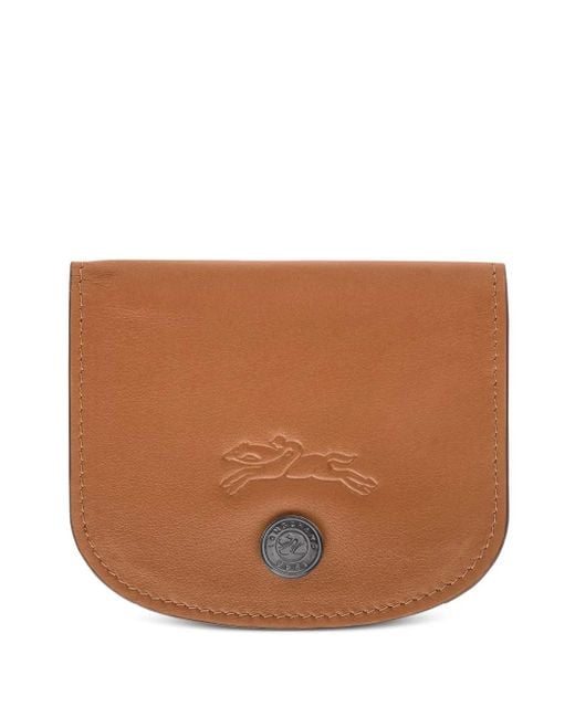 Longchamp Brown Le Pliage Xtra Leather Card Holder
