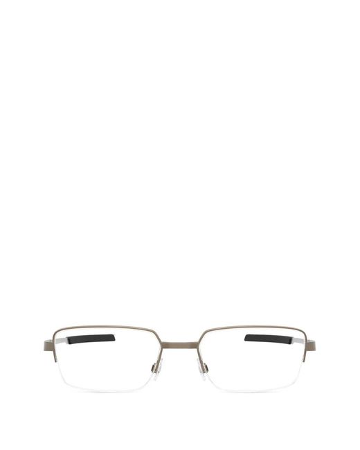 Oakley White Foil Rectangle-Frame Glasses
