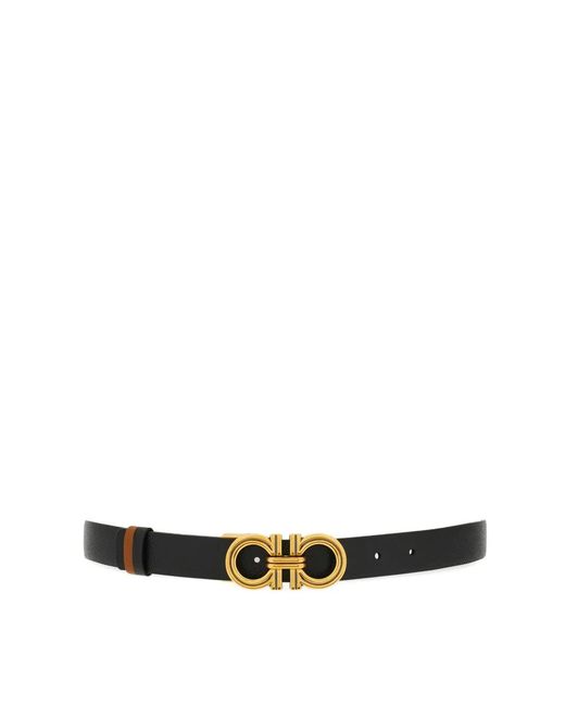 Ferragamo White Reversible And Adjustable Gancini Belt