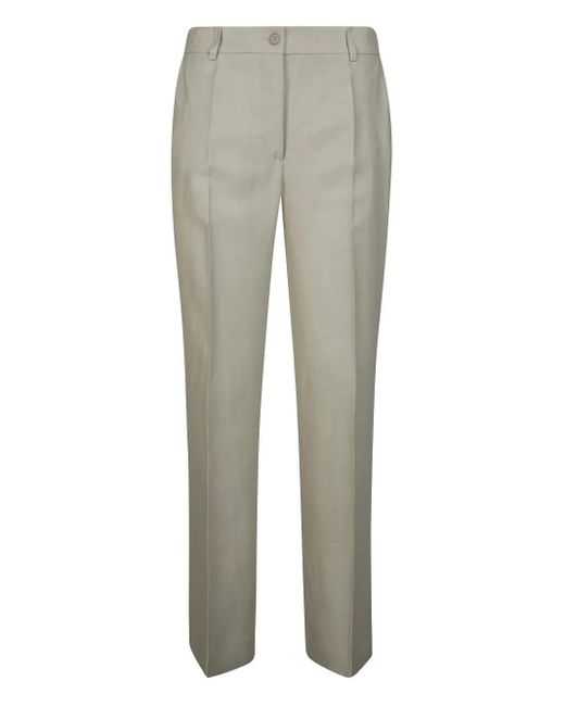 Pantalon Droit À Design Plissé P.A.R.O.S.H. en coloris Gray