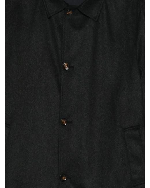 KIRED Black Single-Breasted Coat for men