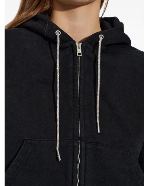 Alexander Wang Black Zip-Up Hoodie
