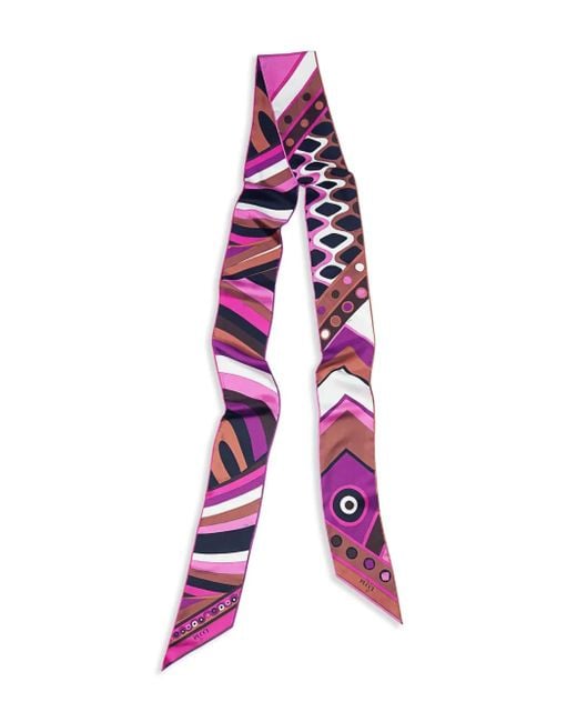 Emilio Pucci Pink Vivara-Print Scarf