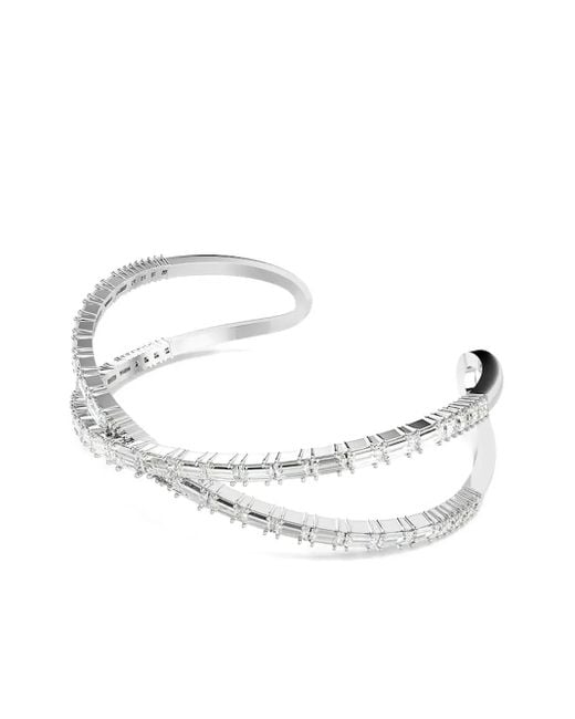Bracciale Rigido Hyperbola Con Cristalli di Swarovski in White