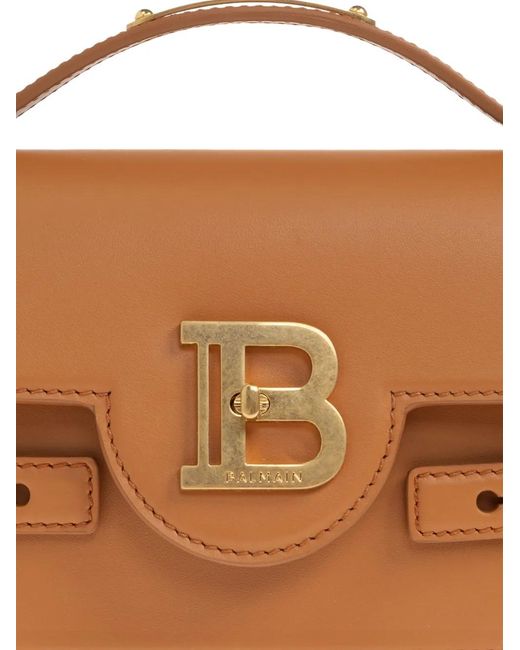 Balmain Brown 24 B-Buzz Top-Handle Cross Body Bag