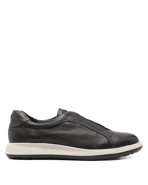 Fratelli Rossetti Black Leather Slip-On Sneakers for men
