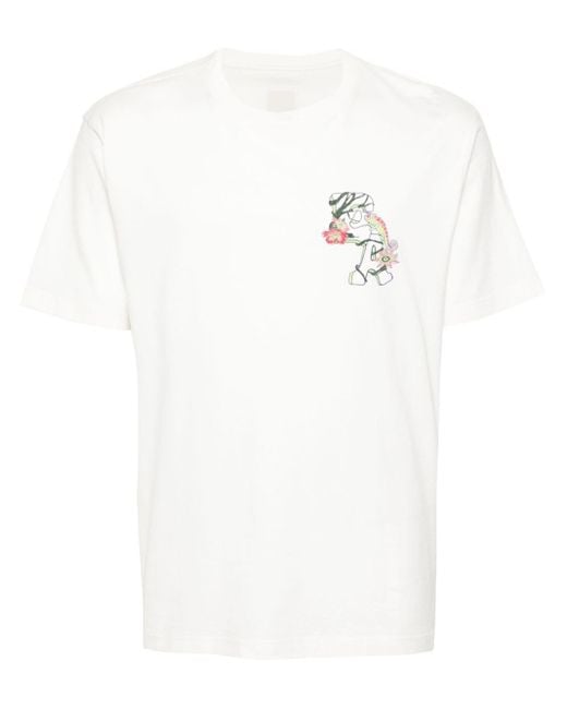 Camiseta con monograma estampado Emporio Armani de hombre de color White