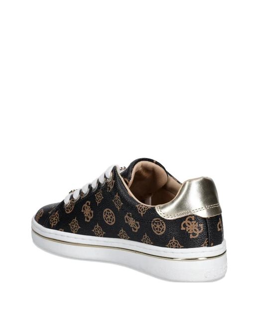 Guess Black Monogram Lace-Up Sdneakers