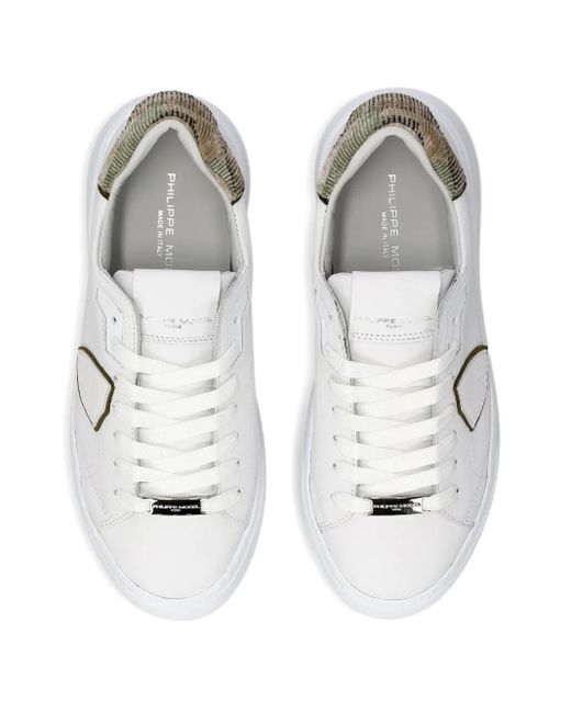 Philippe Model White Temple Low Sneakers
