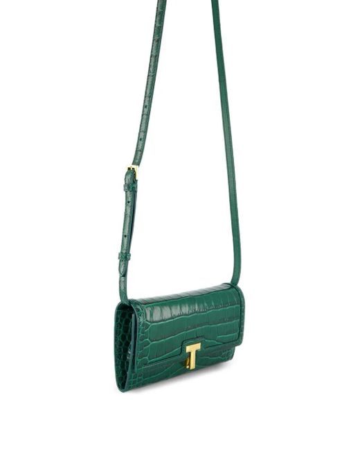 Tom Ford Green Mini-Tasche Mit Kroko-Effekt