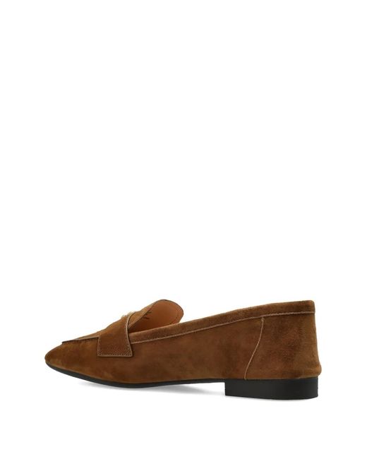 COACH Brown Penny-Strap Loafers