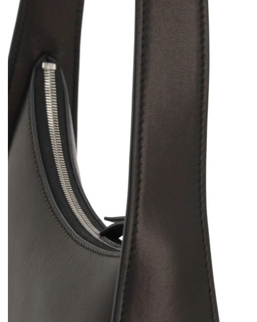 The Row Black Crescent Zip Shoulder Bag