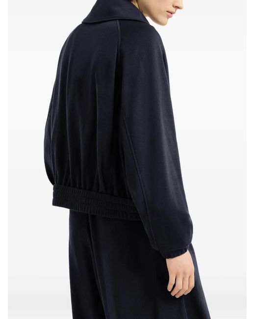 Brunello Cucinelli Blue Interlock Cardigan With Monili