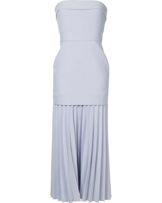 Dion Lee Multicolor Crepe Pleated Strapless Dress