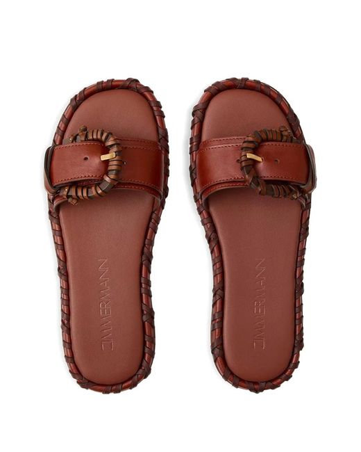 Zimmermann Brown Alchemy Leather Sandals