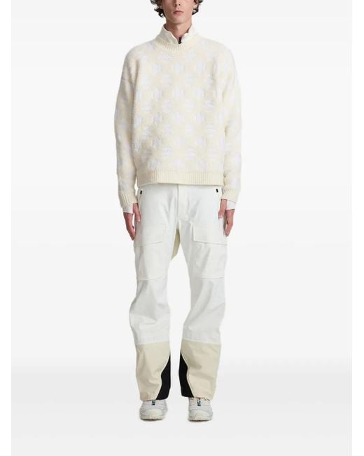 Aztech Mountain White Snowflake Crew-Neck Sweater for men