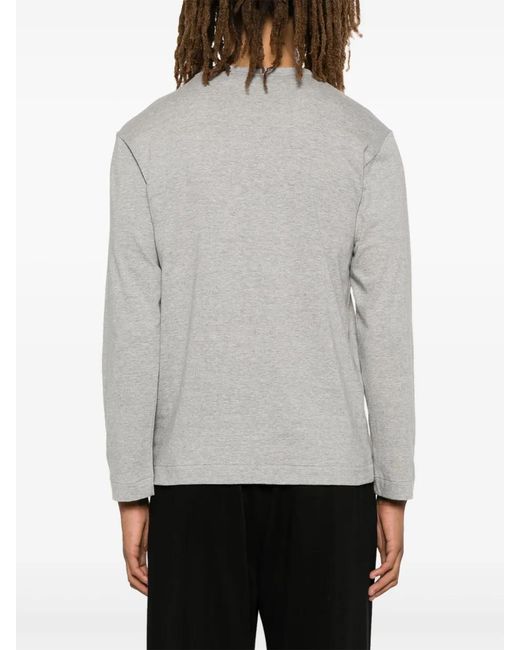 COMME DES GARÇONS PLAY Gray Heart-Patch T-Shirt