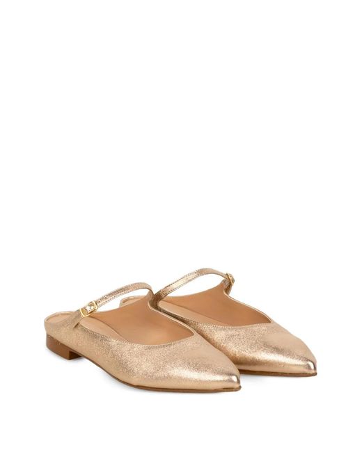 Status White Mules À Bout Pointu