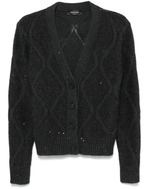 Fabiana Filippi スパンコール カーディガン Black