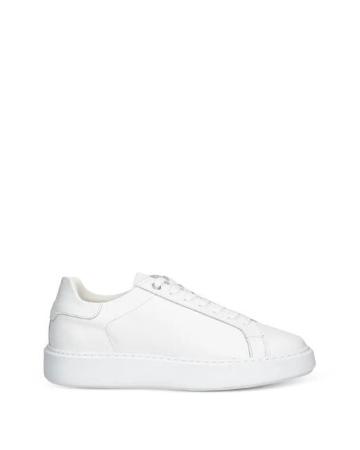 Marc O' Polo White Lace-Up Leather Sneakers for men