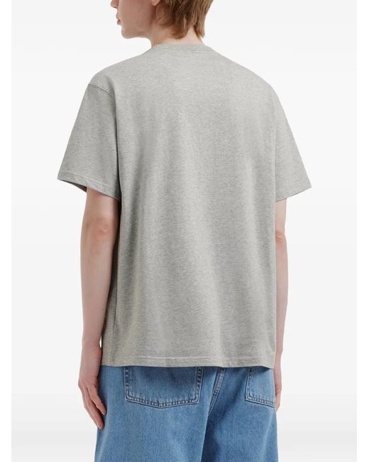 Chocoolate Gray Logo-Print T-Shirt for men