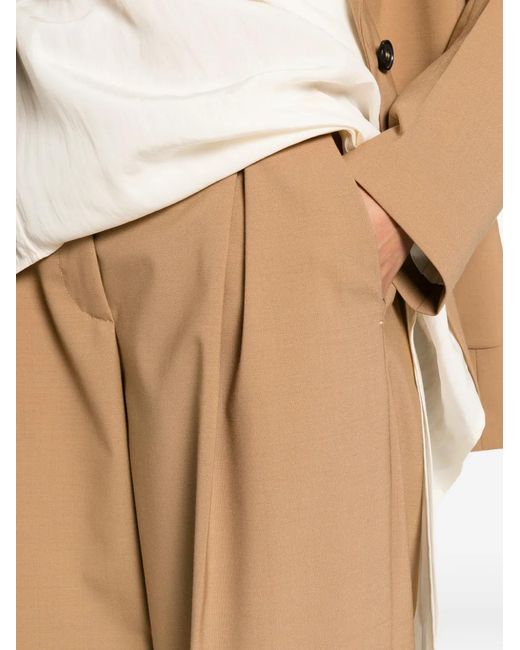 Covert White Pleated Trousers