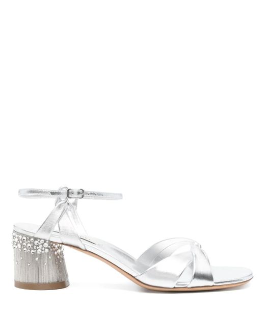 Casadei ビジュートリム サンダル White