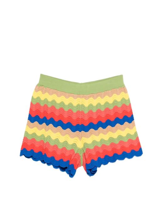 Simon Miller White Wave Scalloped Shorts