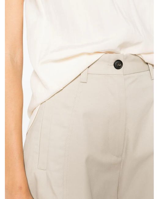 Covert White Belt-Loop Trousers