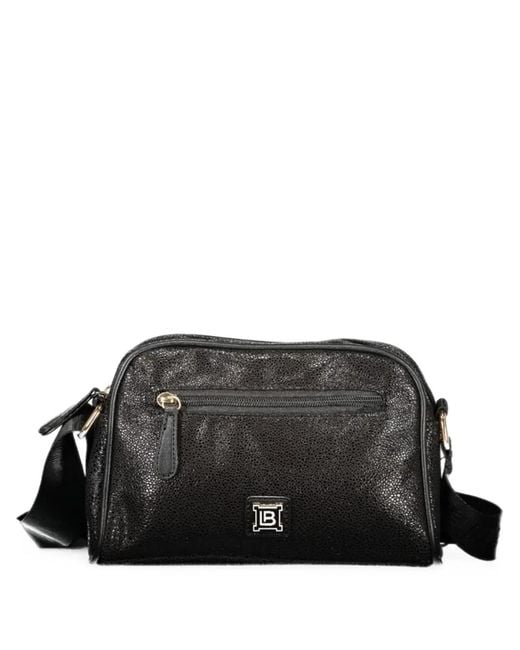 Laura Biagiotti Black Logo-Plaque Tote Bag