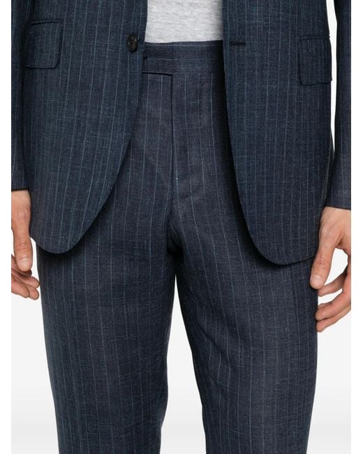 Canali Blue Striped Two-Piece Suit for men