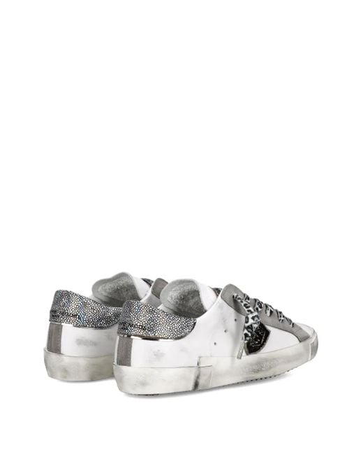 Philippe Model White Low-Top Sneakers
