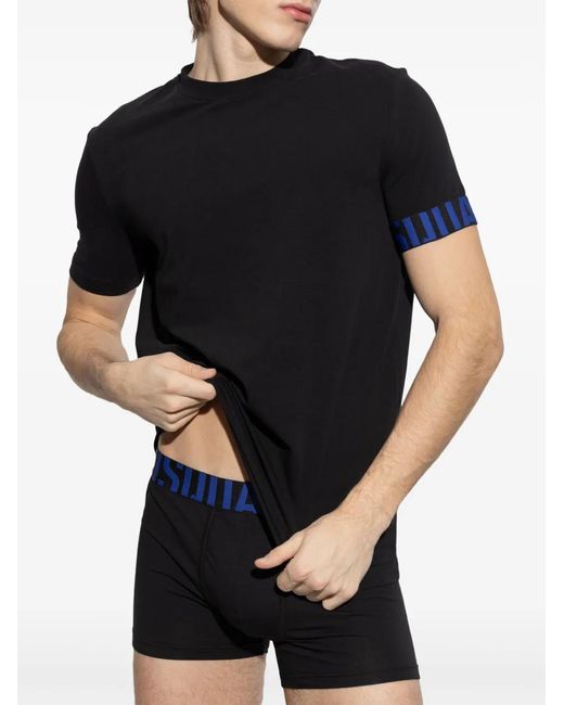 DSquared² Black Logo-Detail Short-Sleeve T-Shirt for men