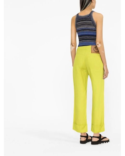 Stella McCartney ハイウエスト ストレートパンツ Yellow