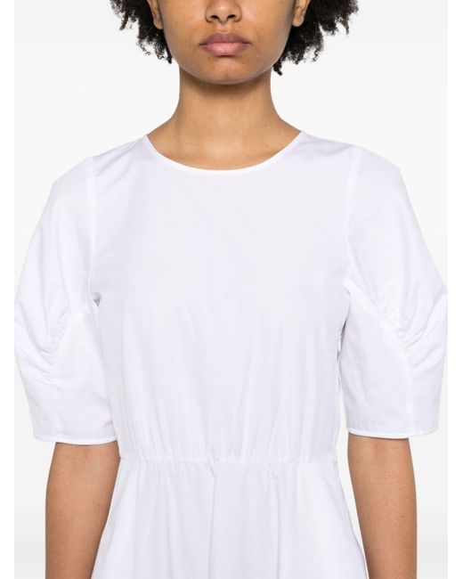 N°21 Effen T-shirtjurk in het White