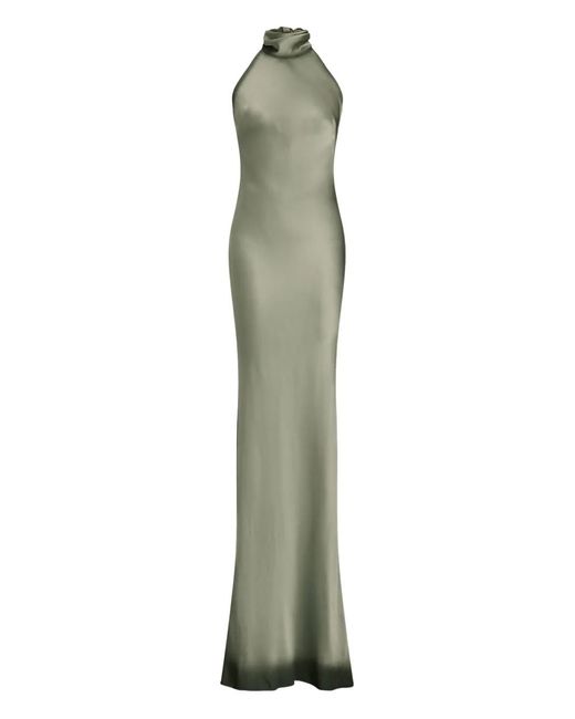 Ralph Lauren Green Robe Longue Sans Manches À Dos-Nu