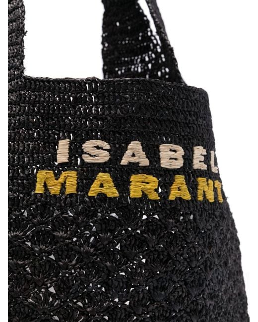 Isabel Marant Black Raffia Bag