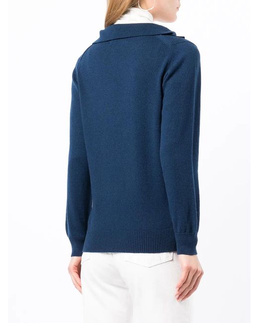 Pringle of Scotland Blue Polo-Style Jumper