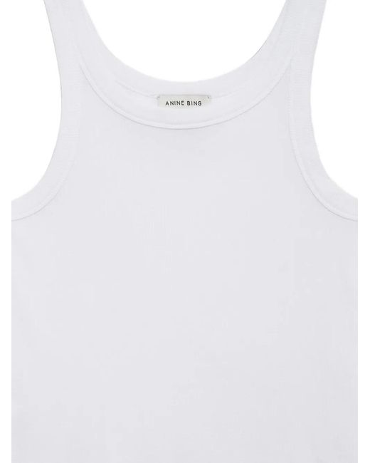 Anine Bing White Sixtine Tank Top