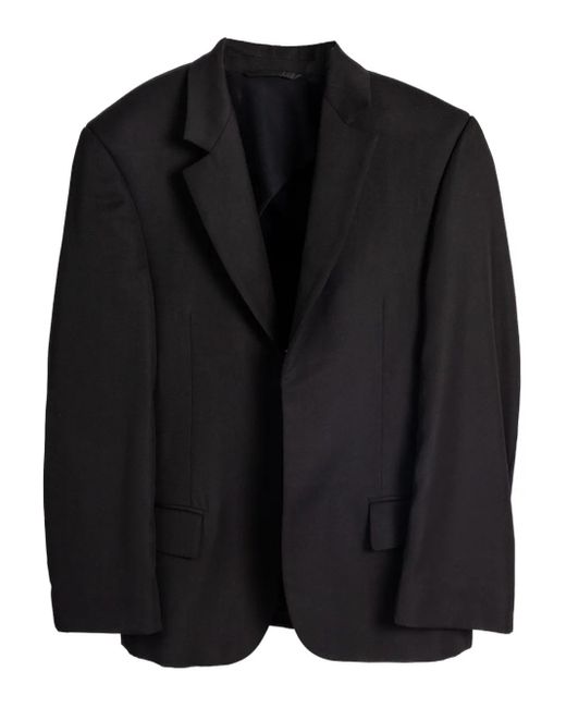 Balenciaga Black Padded-Shoulder Blazer