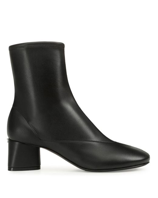 Sergio Rossi Black Sr Pilier Leather Ankle Boots