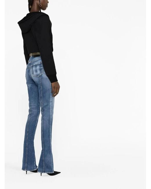 DSquared² Blue High-Waisted Flared Jeans