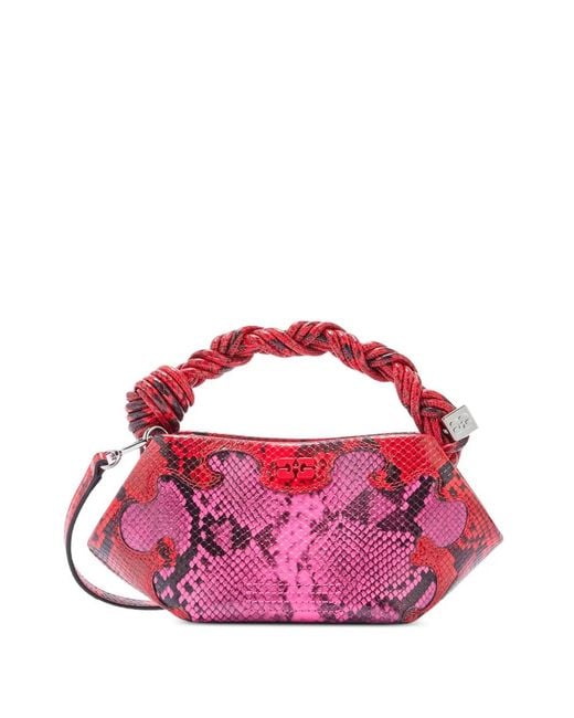 Ganni Pink Mini Bou Tote Bag